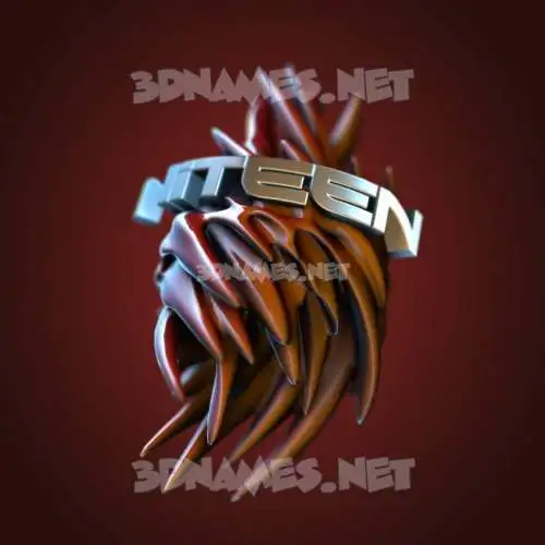 niteen in Red Twisted style - 3D name wallpaper