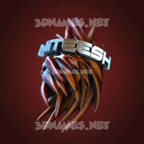 niteesh in Red Twisted style - 3D name wallpaper niteesh in Red Twisted style - 3D name wallpaper