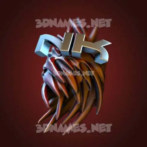 nk in Red Twisted style - 3D name wallpaper
