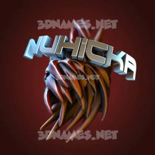 nuhicka in Red Twisted style - 3D name wallpaper nuhicka in Red Twisted style - 3D name wallpaper