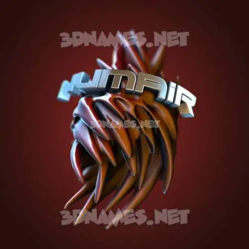 numair in Red Twisted style - 3D name wallpaper