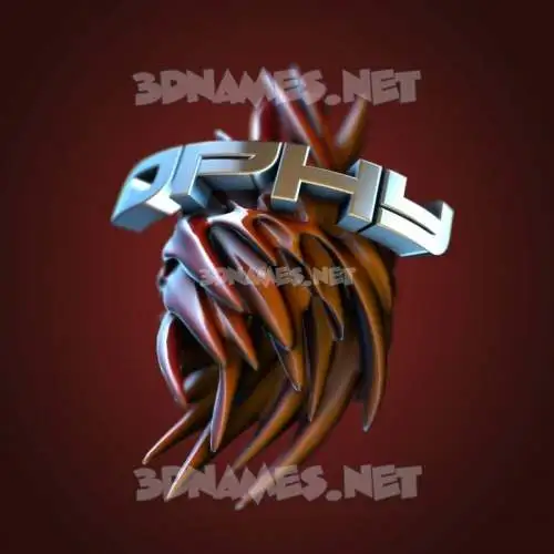 ophy in Red Twisted style - 3D name wallpaper