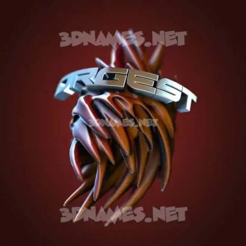 orgest in Red Twisted style - 3D name wallpaper