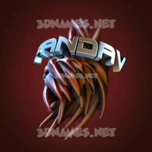 pandav in Red Twisted style - 3D name wallpaper pandav in Red Twisted style - 3D name wallpaper