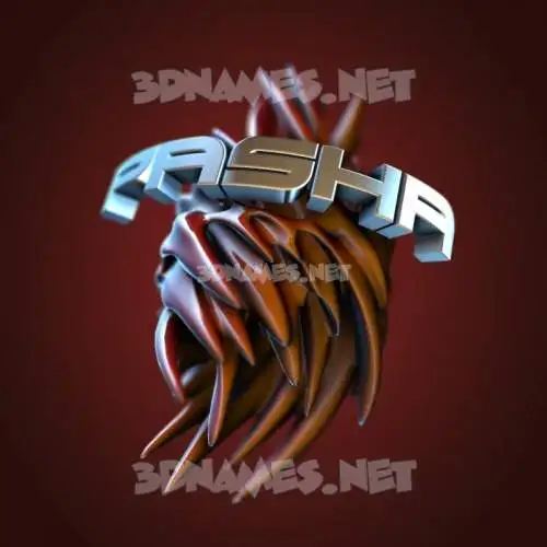 pasha in Red Twisted style - 3D name wallpaper