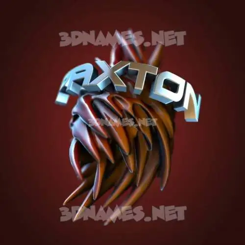 paxton in Red Twisted style - 3D name wallpaper