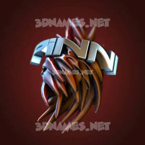 pinni in Red Twisted style - 3D name wallpaper pinni in Red Twisted style - 3D name wallpaper
