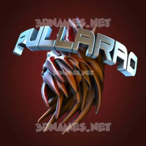 pullarao in Red Twisted style - 3D name wallpaper
