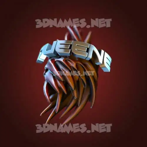 queene in Red Twisted style - 3D name wallpaper queene in Red Twisted style - 3D name wallpaper