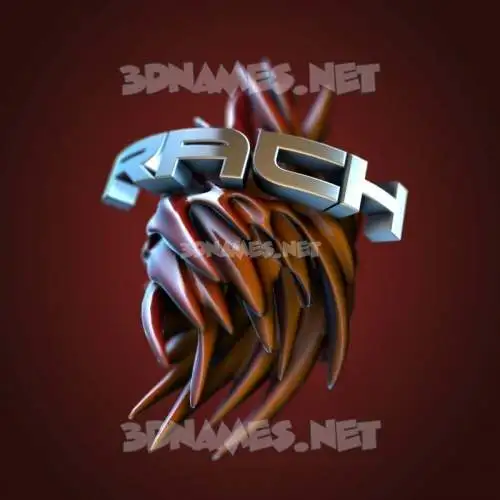 rach in Red Twisted style - 3D name wallpaper rach in Red Twisted style - 3D name wallpaper