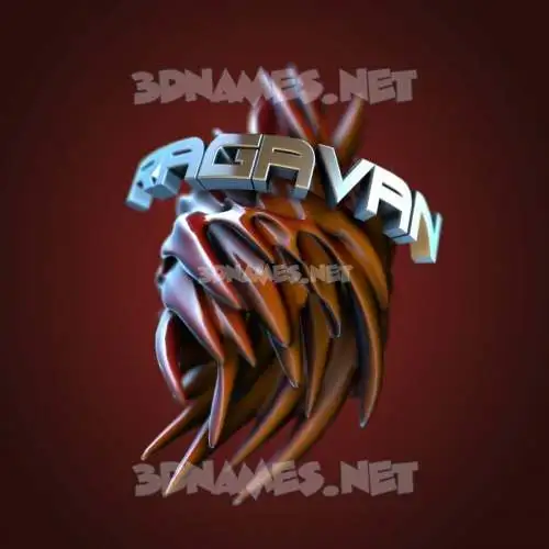 ragavan in Red Twisted style - 3D name wallpaper ragavan in Red Twisted style - 3D name wallpaper