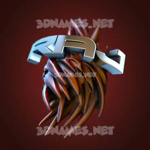 raj in Red Twisted style - 3D name wallpaper