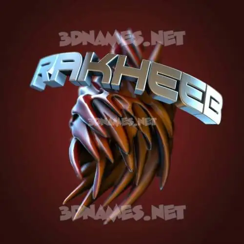 rakheeb in Red Twisted style - 3D name wallpaper rakheeb in Red Twisted style - 3D name wallpaper