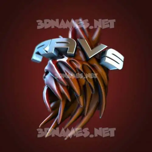 ravs in Red Twisted style - 3D name wallpaper ravs in Red Twisted style - 3D name wallpaper