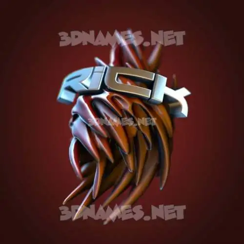 rick in Red Twisted style - 3D name wallpaper rick in Red Twisted style - 3D name wallpaper