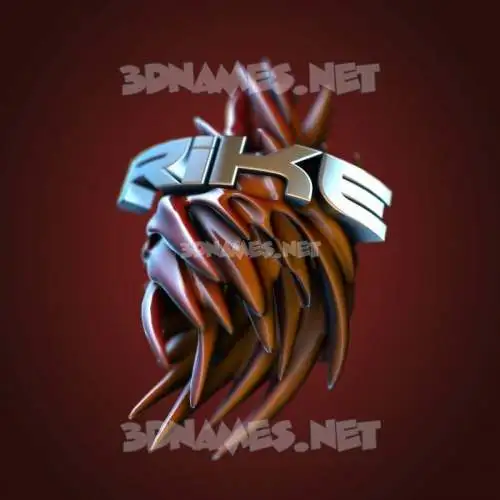 rike in Red Twisted style - 3D name wallpaper
