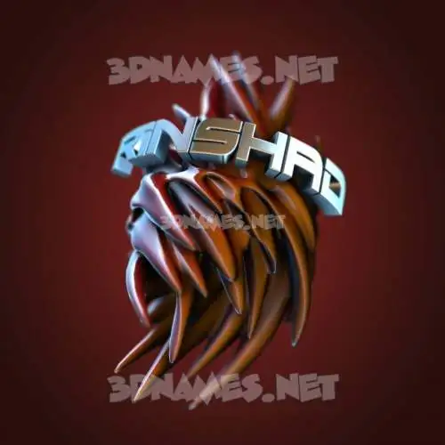 rinshad in Red Twisted style - 3D name wallpaper rinshad in Red Twisted style - 3D name wallpaper