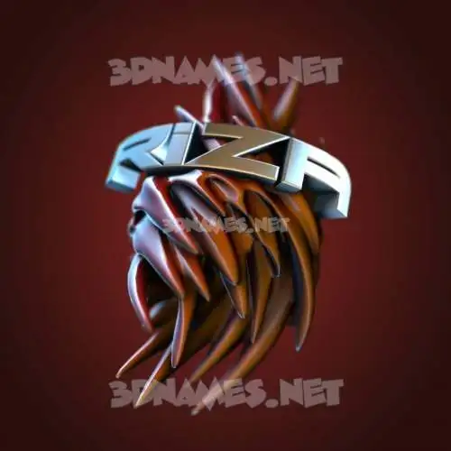 riza in Red Twisted style - 3D name wallpaper riza in Red Twisted style - 3D name wallpaper