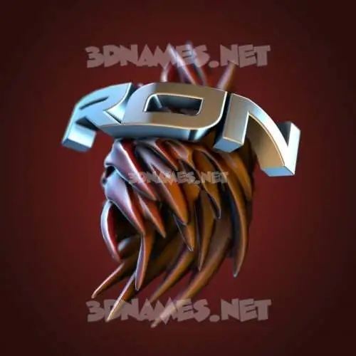 ron in Red Twisted style - 3D name wallpaper ron in Red Twisted style - 3D name wallpaper