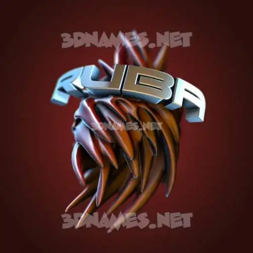 ruba in Red Twisted style - 3D name wallpaper ruba in Red Twisted style - 3D name wallpaper