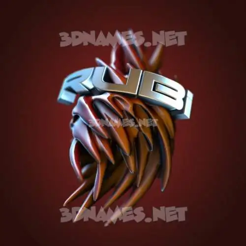 rubi in Red Twisted style - 3D name wallpaper rubi in Red Twisted style - 3D name wallpaper