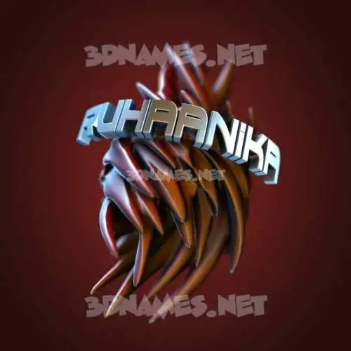 ruhaanika in Red Twisted style - 3D name wallpaper ruhaanika in Red Twisted style - 3D name wallpaper