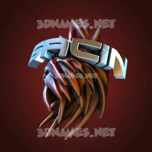 sacin in Red Twisted style - 3D name wallpaper
