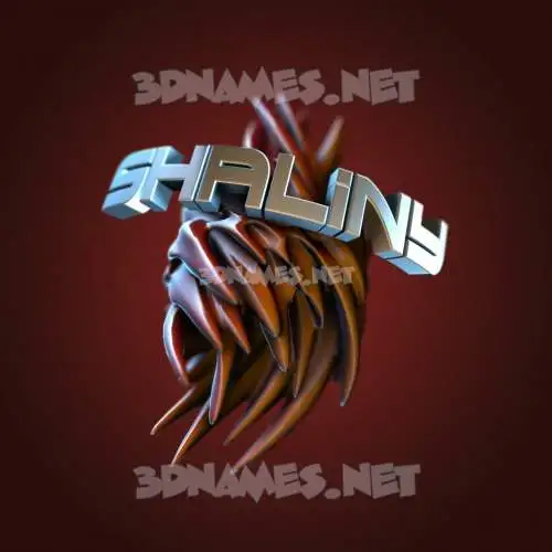 shaliny in Red Twisted style - 3D name wallpaper