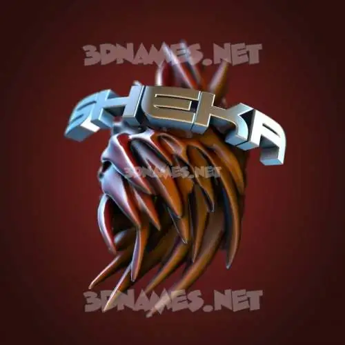 sheka in Red Twisted style - 3D name wallpaper