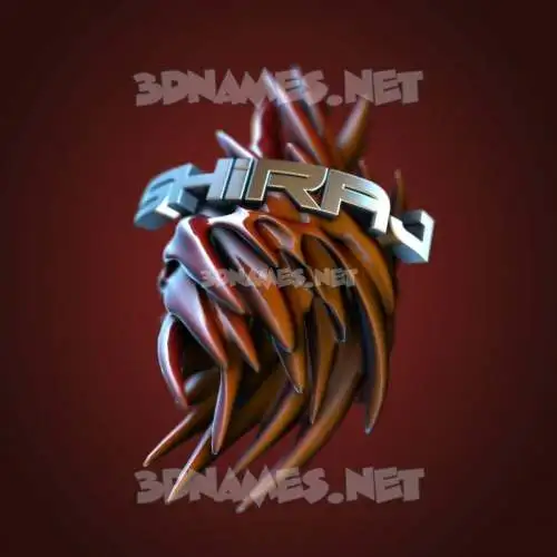 shiraj in Red Twisted style - 3D name wallpaper