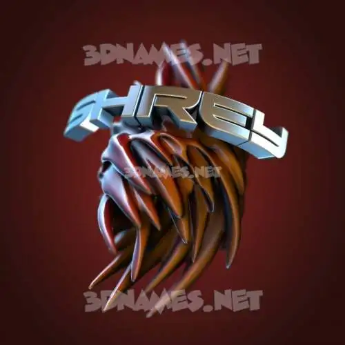 shrey in Red Twisted style - 3D name wallpaper