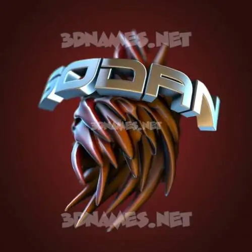 sodan in Red Twisted style - 3D name wallpaper