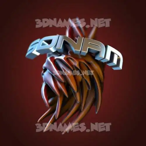 sonam in Red Twisted style - 3D name wallpaper