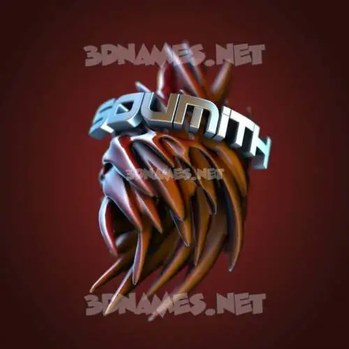soumith in Red Twisted style - 3D name wallpaper