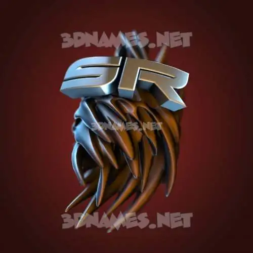 sr in Red Twisted style - 3D name wallpaper