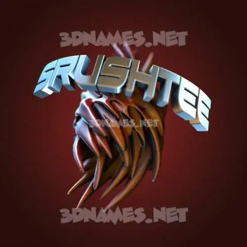 srushtee in Red Twisted style - 3D name wallpaper