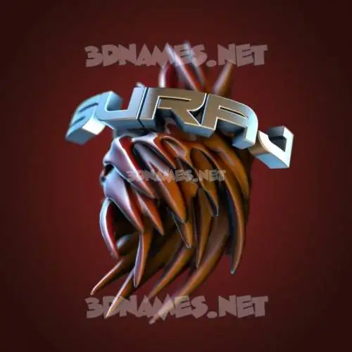 suraj in Red Twisted style - 3D name wallpaper