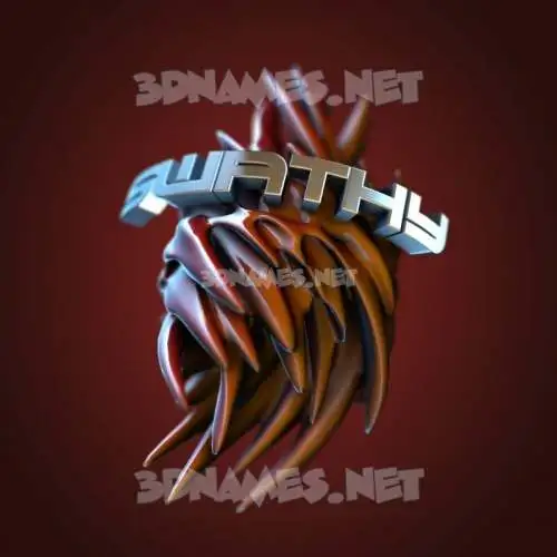 swathy in Red Twisted style - 3D name wallpaper