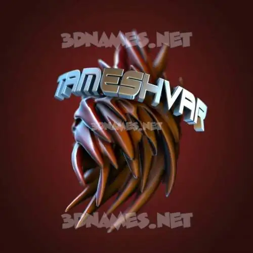 tameshvar in Red Twisted style - 3D name wallpaper tameshvar in Red Twisted style - 3D name wallpaper