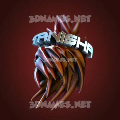 tanisha in Red Twisted style - 3D name wallpaper