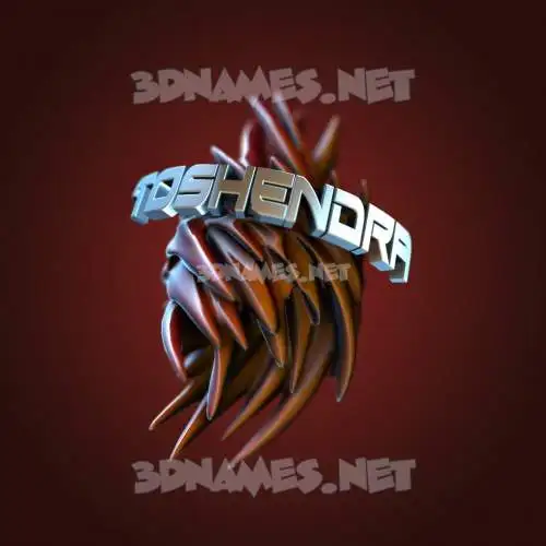 toshendra in Red Twisted style - 3D name wallpaper