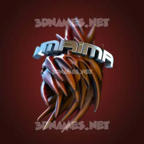umaima in Red Twisted style - 3D name wallpaper