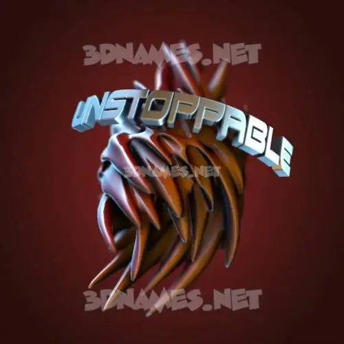 unstoppable in Red Twisted style - 3D name wallpaper