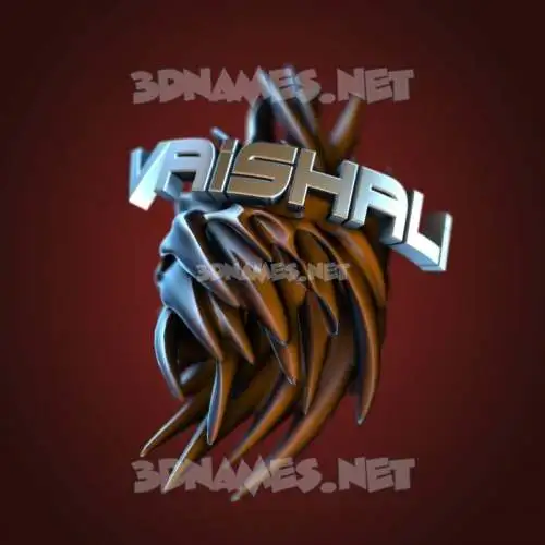 vaishali in Red Twisted style - 3D name wallpaper