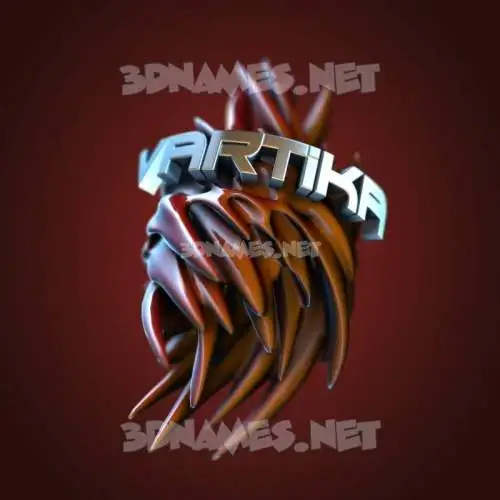vartika in Red Twisted style - 3D name wallpaper vartika in Red Twisted style - 3D name wallpaper