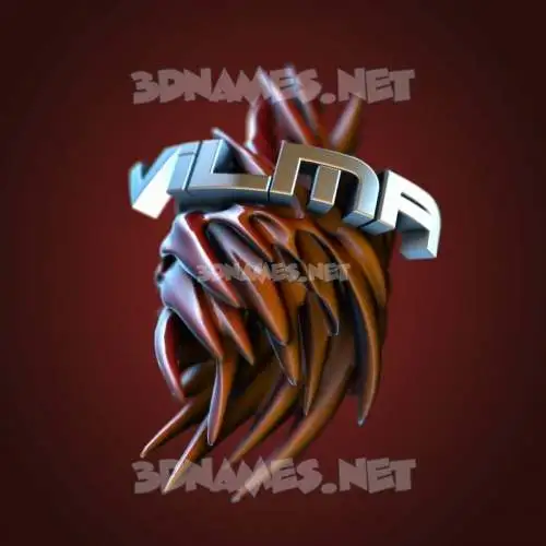 vilma in Red Twisted style - 3D name wallpaper