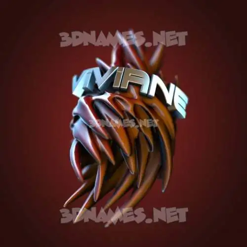 viviane in Red Twisted style - 3D name wallpaper viviane in Red Twisted style - 3D name wallpaper