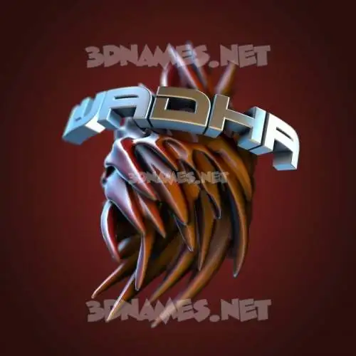 wadha in Red Twisted style - 3D name wallpaper wadha in Red Twisted style - 3D name wallpaper