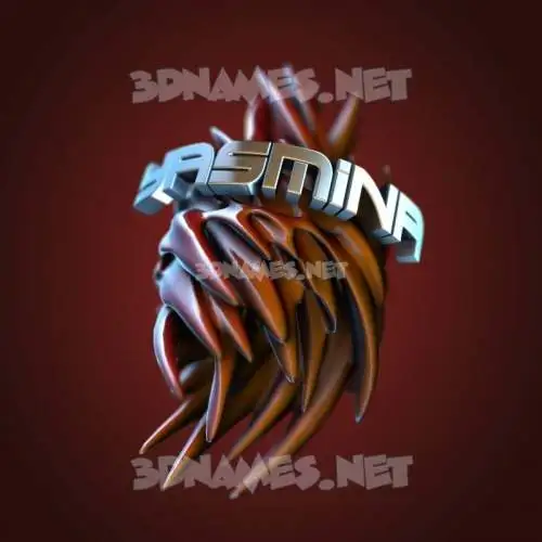 yasmina in Red Twisted style - 3D name wallpaper