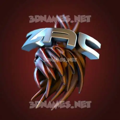 zac in Red Twisted style - 3D name wallpaper